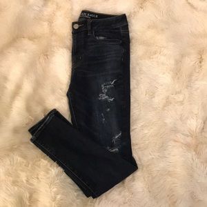 Barley worn American Eagle ripped jeans